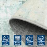 ROYHOME Modern Abstract Area Rug 4x6 Non Slip Non Shedding Rug Low Pile Stain Resistant for Bedroom Living Room,Green