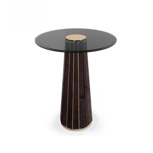 Modern minimalist home balcony round coffee table