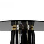 Modern minimalist home balcony round coffee table