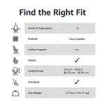 Amazon Basics Office Computer Task Desk Chair with Padded Armrests, Mid-Back, Adjustable, 360 Swivel, Rolling, 275 Pound Capacity, 24"D x 24.2"W x 34.8"H, BIFMA Certified, Dark Brown Faux Leather