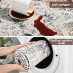 YOH Boho Washable Rug 5x7, Charcoal Gray Vintage Non Slip Area Rug, Distressed Indoor Carpet for Living Room Bedroom Kitchen Office