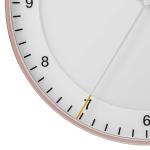Braun Classic Large Analogue Wall Clock with Silent Sweep Movement, Easy to Read, 30cm Diameter in Rose and White, Model BC17PW.