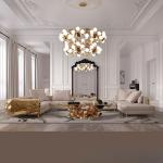 Modern simple living room fabric sofa hotel leisure sofa L-shaped left concubine seat sofa high elastic comfortable seat