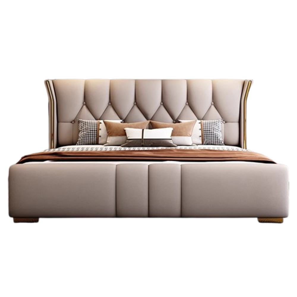 Modern Luxury Multifunctional Bedside Table Aesthetic Headboard Stylish Queen Bed Frame Perfect Cama Casal Home Decoration