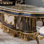 Luxury  dining table and chair combination large apartment court solid wood dining table  long dining table furniture