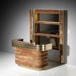 Light Luxury Muntjac Deerskin High-end Wine Cabinet Italian Art Custom Bar Table Villa Home Wall Locker