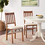 MECO STAKMORE Arts and Craft Folding Chair Fruitwood Finish, (Set of 2) , 22.5 in x 17 in x 35.5 in