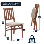 MECO STAKMORE Arts and Craft Folding Chair Fruitwood Finish, (Set of 2) , 22.5 in x 17 in x 35.5 in