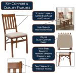 MECO STAKMORE Arts and Craft Folding Chair Fruitwood Finish, (Set of 2) , 22.5 in x 17 in x 35.5 in