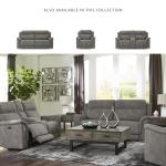 Signature Design by Ashley Next-Gen DuraPella Faux Leather Zero Wall Power Reclining Sofa with USB, Slate Gray