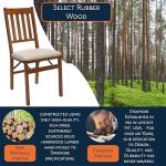 MECO STAKMORE Arts and Craft Folding Chair Fruitwood Finish, (Set of 2) , 22.5 in x 17 in x 35.5 in