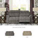 Signature Design by Ashley Next-Gen DuraPella Faux Leather Zero Wall Power Reclining Sofa with USB, Slate Gray