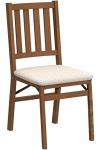 MECO STAKMORE Arts and Craft Folding Chair Fruitwood Finish, (Set of 2) , 22.5 in x 17 in x 35.5 in