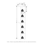 Furinno LUDER Book Shelf, 6-Tier Tall Modern Bookshelf, Bookcase with Open Shelves, 9.3" x 12" x 71", for Living Room, Bedroom, Home Office, White