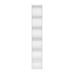 Furinno LUDER Book Shelf, 6-Tier Tall Modern Bookshelf, Bookcase with Open Shelves, 9.3" x 12" x 71", for Living Room, Bedroom, Home Office, White