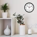 Sharp Wall Clock – Black, Silent Non Ticking 12 Inch Quality Quartz Battery Operated Round Easy to Read Home/Kitchen/Office/Classroom/School Clocks, Sweep Movement