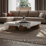 D06 Marble coffee table living room home modern simple creative solid wood square coffee table
