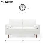 Sharp Wall Clock – Black, Silent Non Ticking 12 Inch Quality Quartz Battery Operated Round Easy to Read Home/Kitchen/Office/Classroom/School Clocks, Sweep Movement