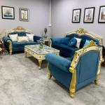 Vintage Large Fancy Sofa Set Luxury Modern Recliner Loveseat Sofa Set Puffs Daybed Juego De Muebles Para Sala Home Furniture