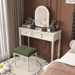 Luxury Design Vanity Table With Drawers Style Trendy European Vanity Table Mirror Bedside Princess Schminktisch Trendy Furniture