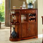 Solid wood bar stool household European wine cabinet living room partition cabinet simple modern high stool bar chair bar table