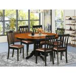 5-Pcs Dining Room Furniture Set, An Oval Kitchen Table with Butterfly Leaves and 4 Linen Upholstered Dining Chairs, 42x60 Inches