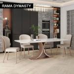 Light Luxury Rectangular Rock Slab Dining Table Small And Large Modern Minimalist Home Dining Table And Chairs Combination