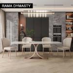 Light Luxury Rectangular Rock Slab Dining Table Small And Large Modern Minimalist Home Dining Table And Chairs Combination