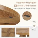 Tribesigns Rustic Round Dining Table for 4