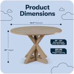 Beige Wooden Dining Table by Finch