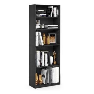 Furinno JAYA Home 5-Shelf Bookcase in Black