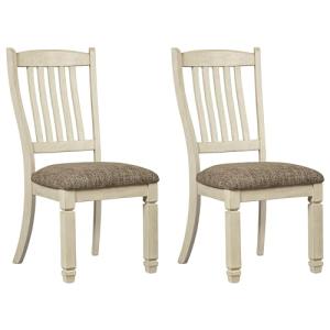 Signature Design by Ashley Bolanburg 20" Upholstered Dining Room Chair, Set of 2, Antique White