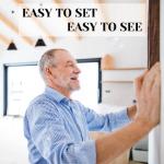 Pendulum Wall Clock Battery Operated - 26 inch Large, Wooden Hanging Grandfather Wall Clock with Pendulum - Quiet, Made with Real Wood for Living Room Decor, Office & Home Décor Gift