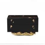 Brass bedside table designer modern senior bedroom home solid wood bedside storage locker