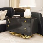 Brass bedside table designer modern senior bedroom home solid wood bedside storage locker