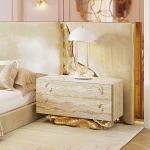 Brass bedside table designer modern senior bedroom home solid wood bedside storage locker