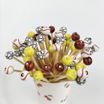 50Pcs Basketball Football Disposable Bamboo Skewers Food Picks Buffet Fruit Cocktail Fork Sticks Sport Theme Party Supplies