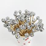 50Pcs Basketball Football Disposable Bamboo Skewers Food Picks Buffet Fruit Cocktail Fork Sticks Sport Theme Party Supplies