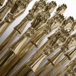 Light luxury creative high-end pure copper living room wall decorative mirror designer villa luxury home art entrance mirror