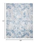 SAFAVIEH Amelia Collection Area Rug - 9' x 12', Grey & Blue, Modern Abstract Design, Non-Shedding & Easy Care, Ideal for High Traffic Areas in Living Room, Bedroom (ALA705F)