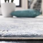 SAFAVIEH Amelia Collection Area Rug - 9' x 12', Grey & Blue, Modern Abstract Design, Non-Shedding & Easy Care, Ideal for High Traffic Areas in Living Room, Bedroom (ALA705F)