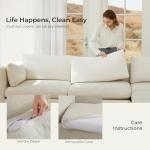 CHITA Oversized Modular Sectional Sofa, FSC Certified L Shaped Sectional Couches for Living Room, 112 inch Width,4 Seat Modular Sofa with Storage Ottoman, Linen