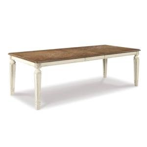Signature Design by Ashley Realyn French Country Dining Extension Table, Seats up to 8, Chipped White