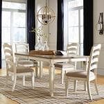 Signature Design by Ashley Realyn French Country Dining Extension Table, Seats up to 8, Chipped White