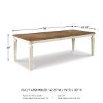 Signature Design by Ashley Realyn French Country Dining Extension Table, Seats up to 8, Chipped White
