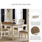 Signature Design by Ashley Realyn French Country Dining Extension Table, Seats up to 8, Chipped White