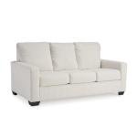 Signature Design by Ashley Rannis Coastal 2-in-1 Sofa Sleeper with Folding Gel Memory Foam Mattress, Full, White