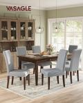 VASAGLE Dining Chairs, Parsons Chairs with Removable Fabric Cover, High Back, for Dining Room Kitchen, Set of 2, Thick Seat, 22.8 x 18.9 x 39.4 Inches, Dove Gray UKDC152G01