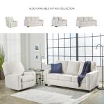 Signature Design by Ashley Rannis Coastal 2-in-1 Sofa Sleeper with Folding Gel Memory Foam Mattress, Full, White