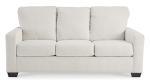 Signature Design by Ashley Rannis Coastal 2-in-1 Sofa Sleeper with Folding Gel Memory Foam Mattress, Full, White